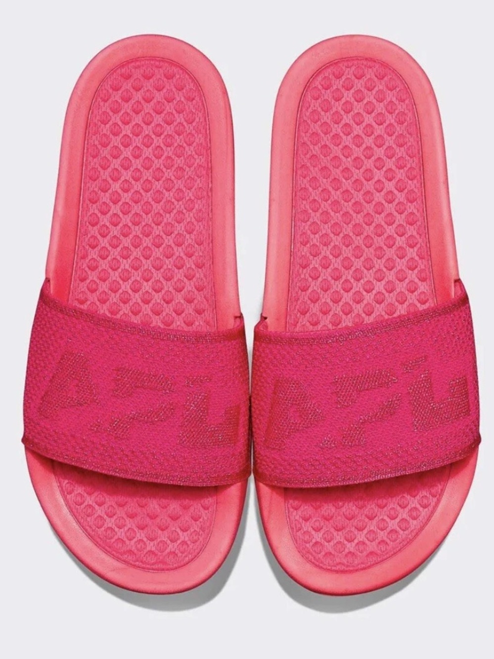 🌻NEW w.box APL Athletic Propulsion Labs Big Logo TechLoom Slides Neon Pink W 10